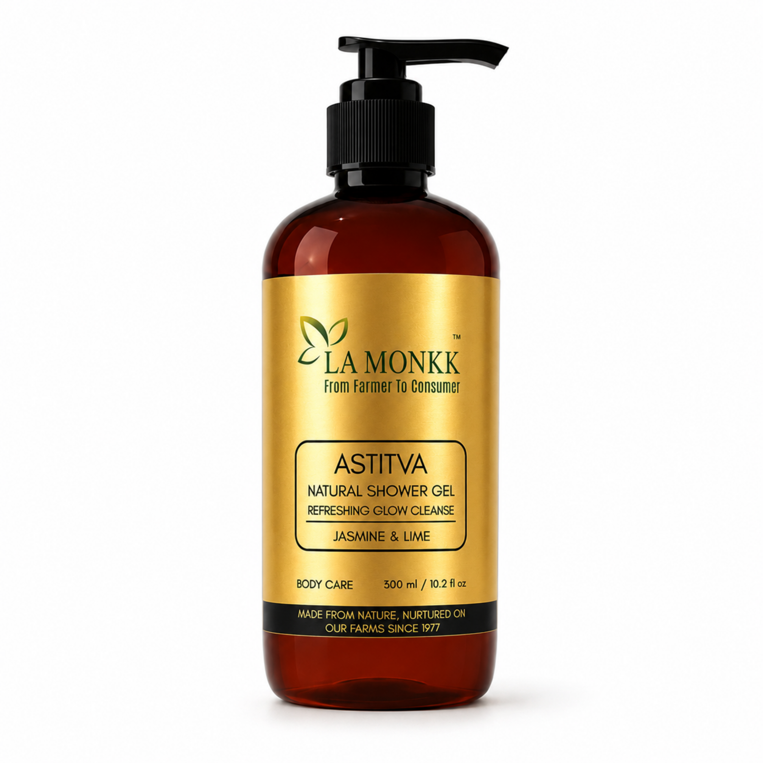ASTITVA-shower-gel_300ML Astitva Natural Shower Gel - Jasmine & Lime - Image 1