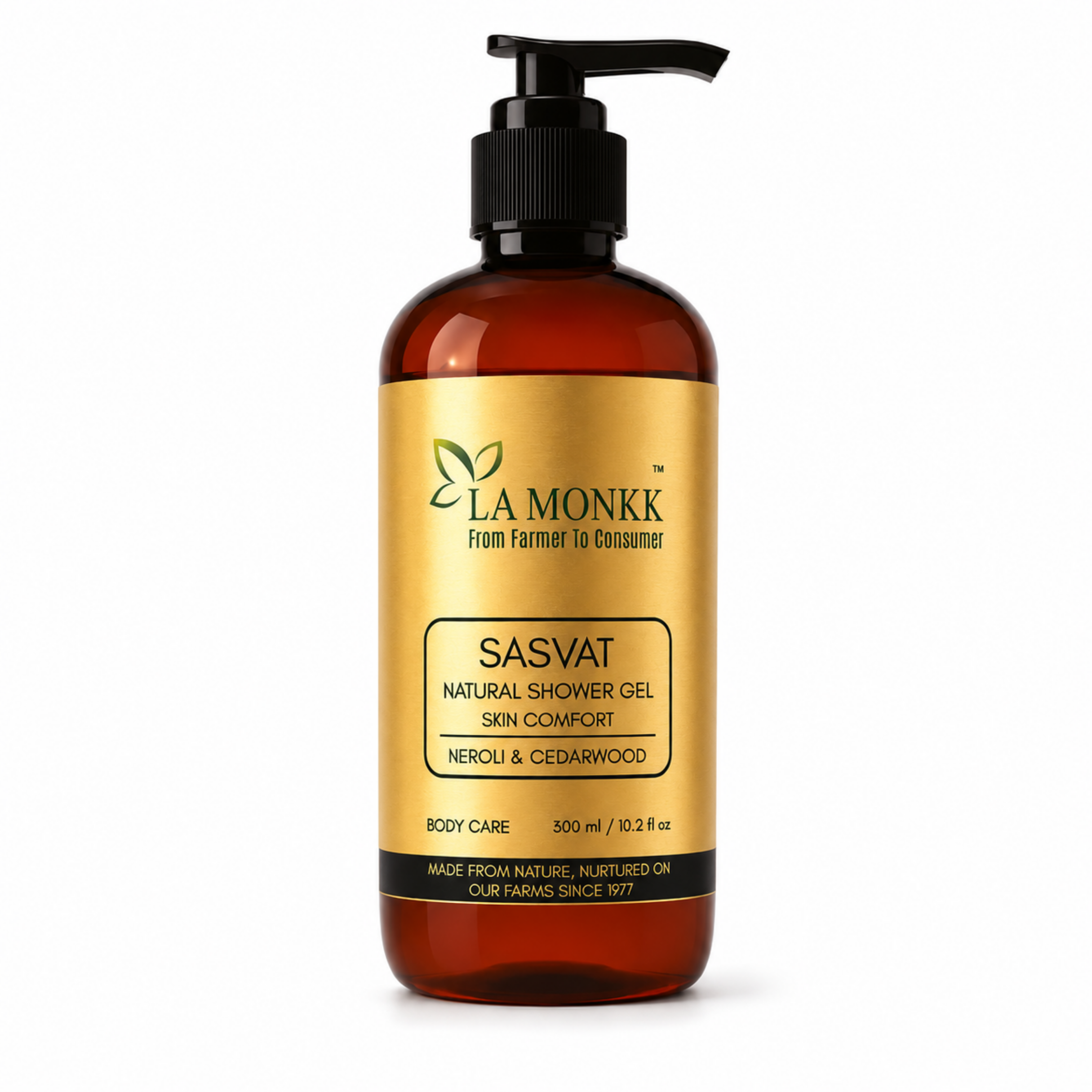 Sasvat-Shower-gel-300ml Sasvat Natural Shower Gel - Neroli & Cedarwood - Image 1